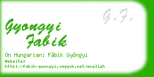 gyongyi fabik business card