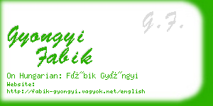 gyongyi fabik business card